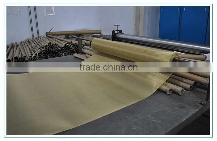 220 Mesh Plain Weave Brass Wire Mesh Filtering Mesh