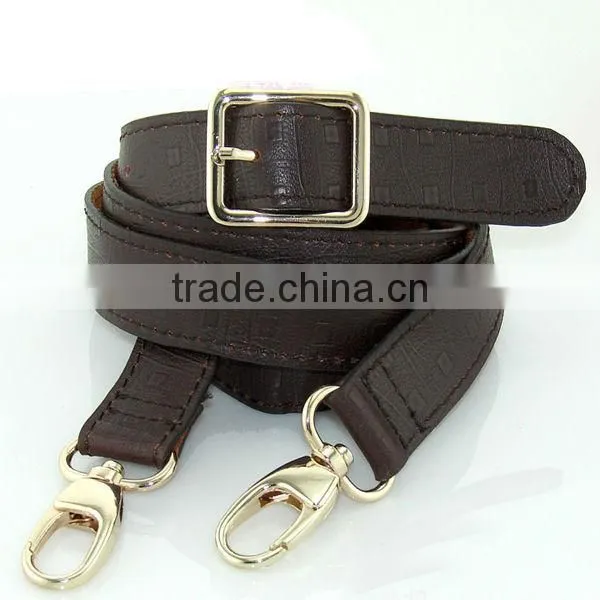 Plain leather luggage tag straps for kraft paper bag
