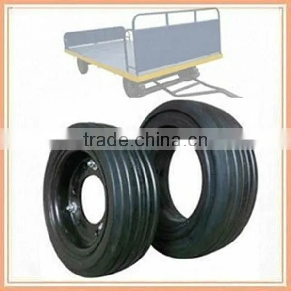 266*160 solid tires for tractor trailers on seaport with high quality