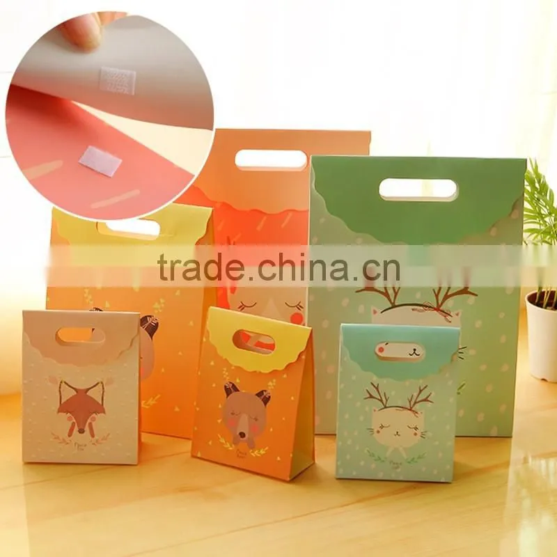 Recyclable Kraft Paper Shoppers Mini Cub Natural kraft handles , 5 1/4 x 3 1/2 x 8 1/4"