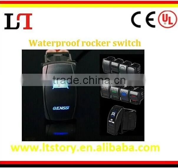 Marine waterproof led SPST/DPST rocker switch