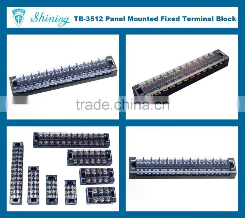TB-3512 Industrial Fixed Type 35A 12 Way Telecom Terminal Block