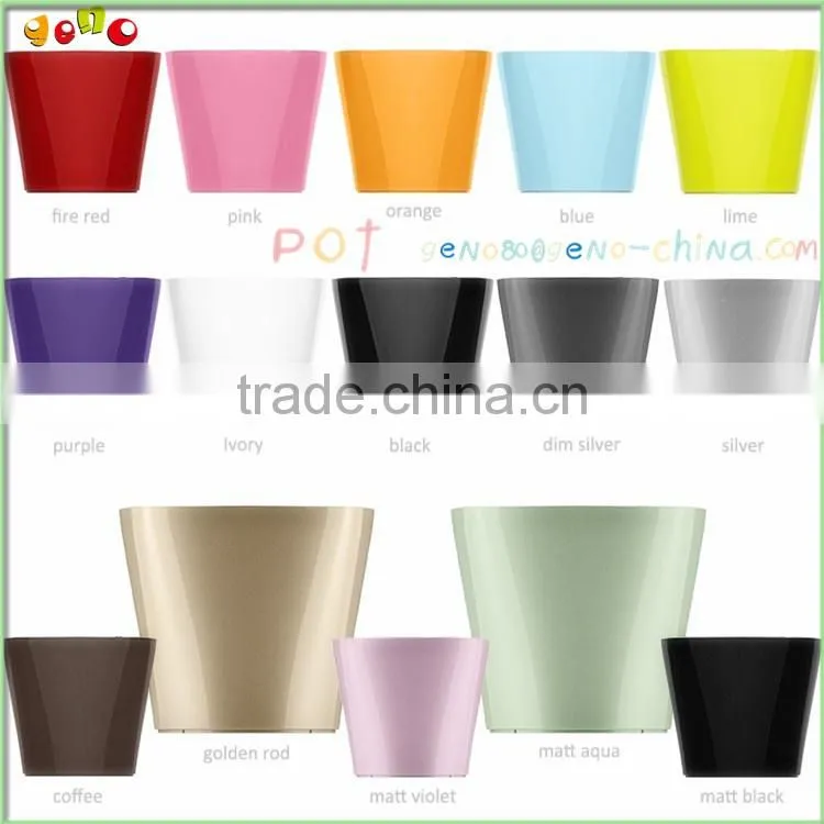 High fire clay polished dark glazed fiberglass flower pot/planter