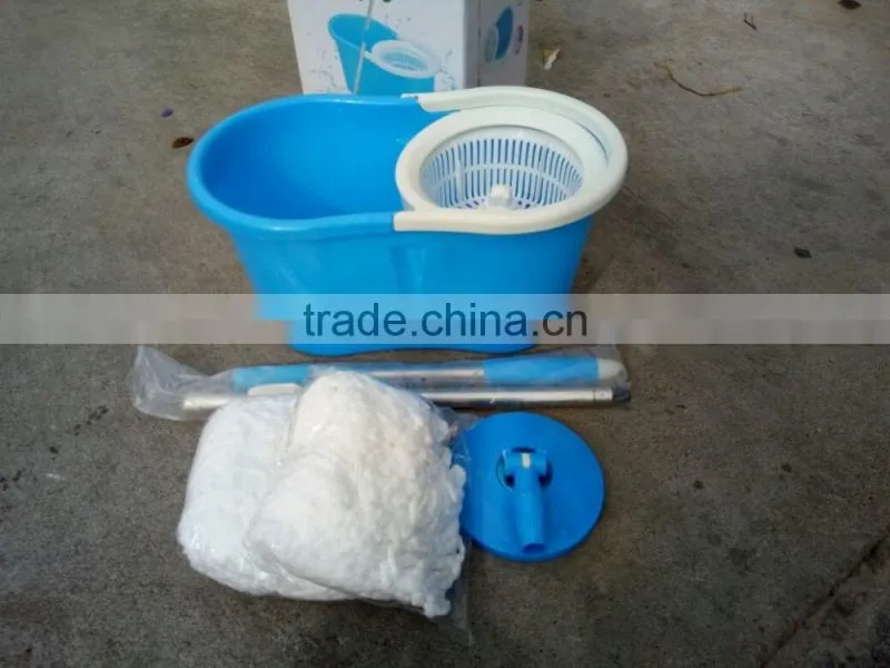 Telescopic Stainless Steel Rolling Magic Spin Mop plus Bucket 2 Replace Mop Heads