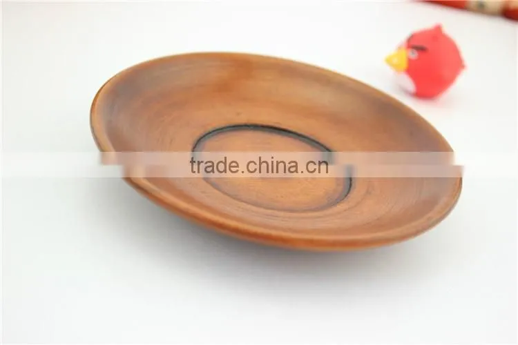 Natural environmental Round wood snack plate, Wooden Dry Fruit tray