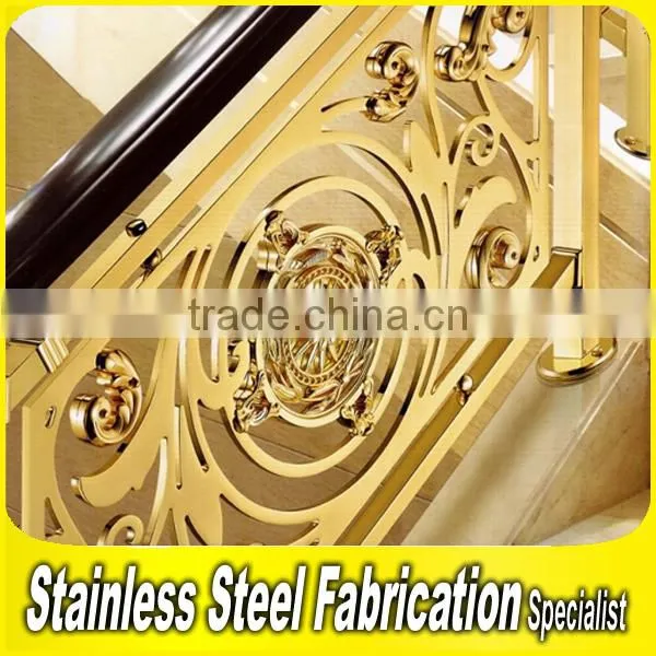 Modern Decorative Bronze Color Integral Aluminum Stair Railing