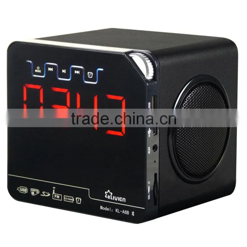 Bluetooth speaker with USB/SD +Alarm clock + FM radio speaker