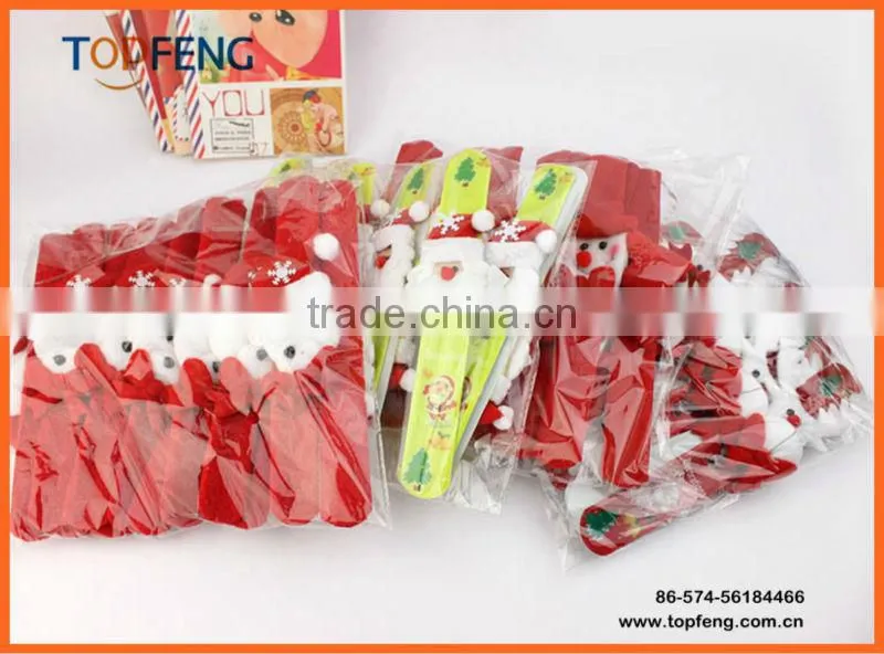 promotional christmas Princess Plush Slap Bracelet