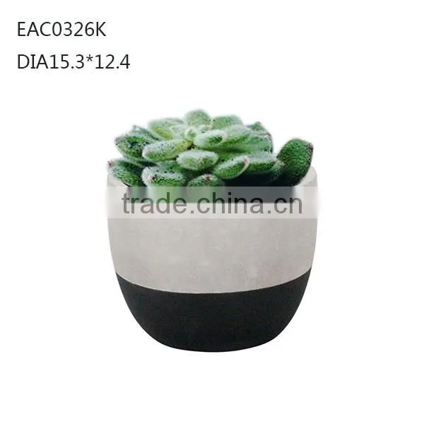 Home decor glass tube concrete or cement garden flower pot