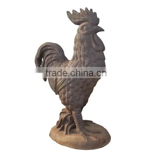 Cast Iron Vivid Rooster Statue Cock Statue