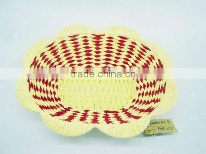Paper rope fruit tray with various of color