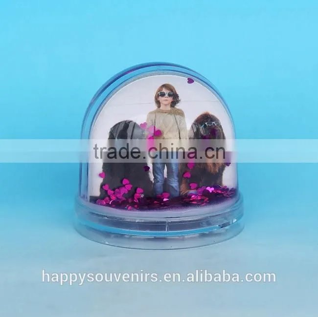 Hand Made Photo Frame Plsatic Snowball For Supply