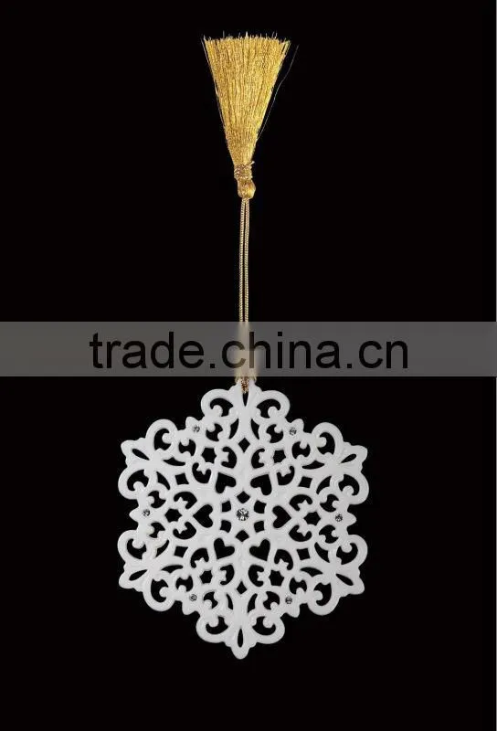 Hot Sale Porcelain Christmas Dove Hanging Ornament Stand with Porcelain Ball Pendant WS331-SS10098B