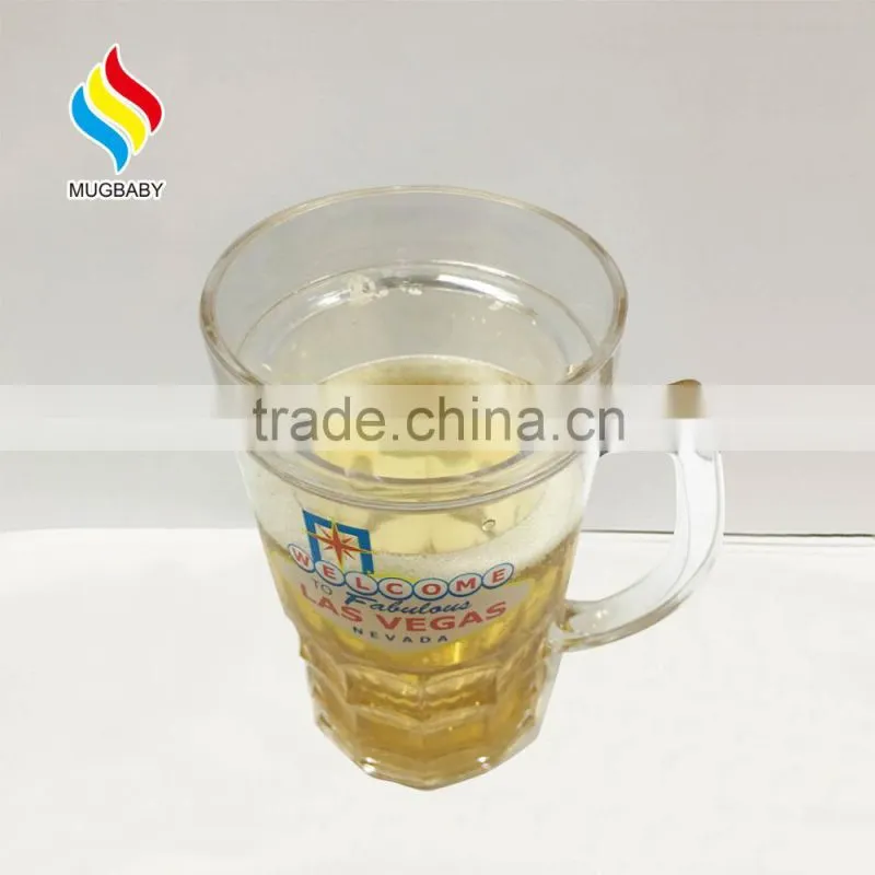 Hot sell Custom Printed Ice Mug Beer Double Wall