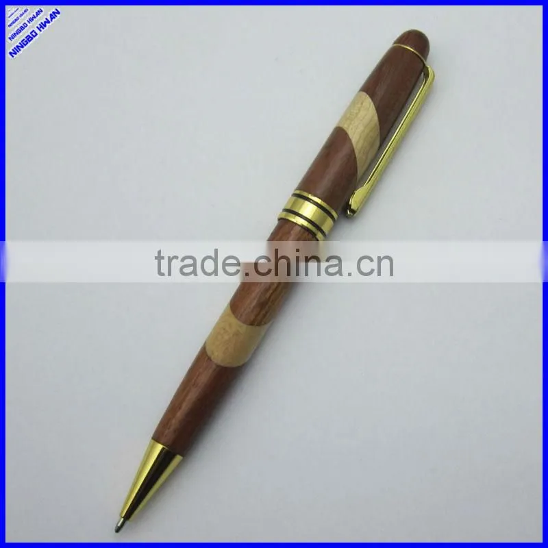 2 color twist high quality popular wood pens