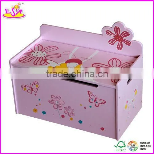 2015 New kids wooden toy box,popular children wooden toy box and hot multifunction wooden toy box with good printing W08C032