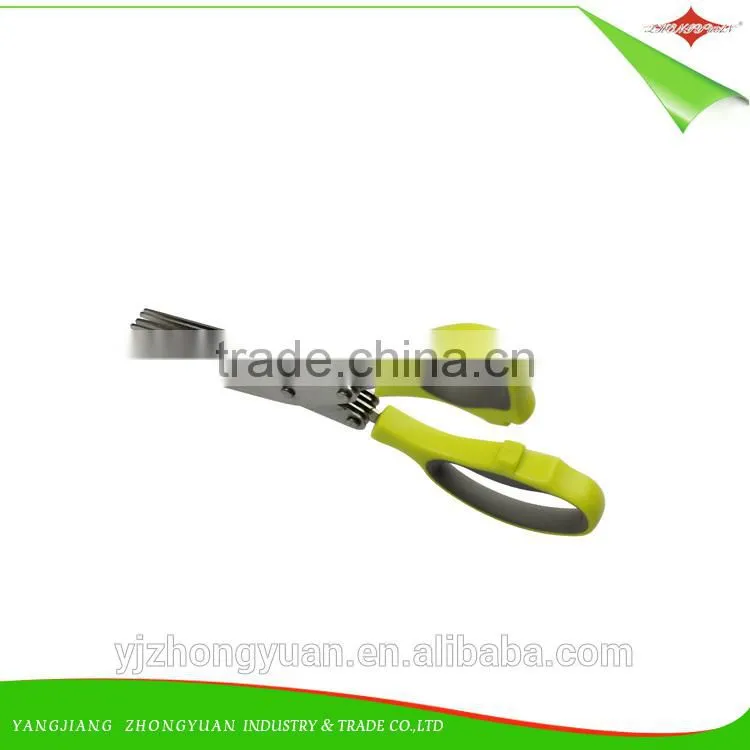 five stainless steel Blade kitchen herb scissors