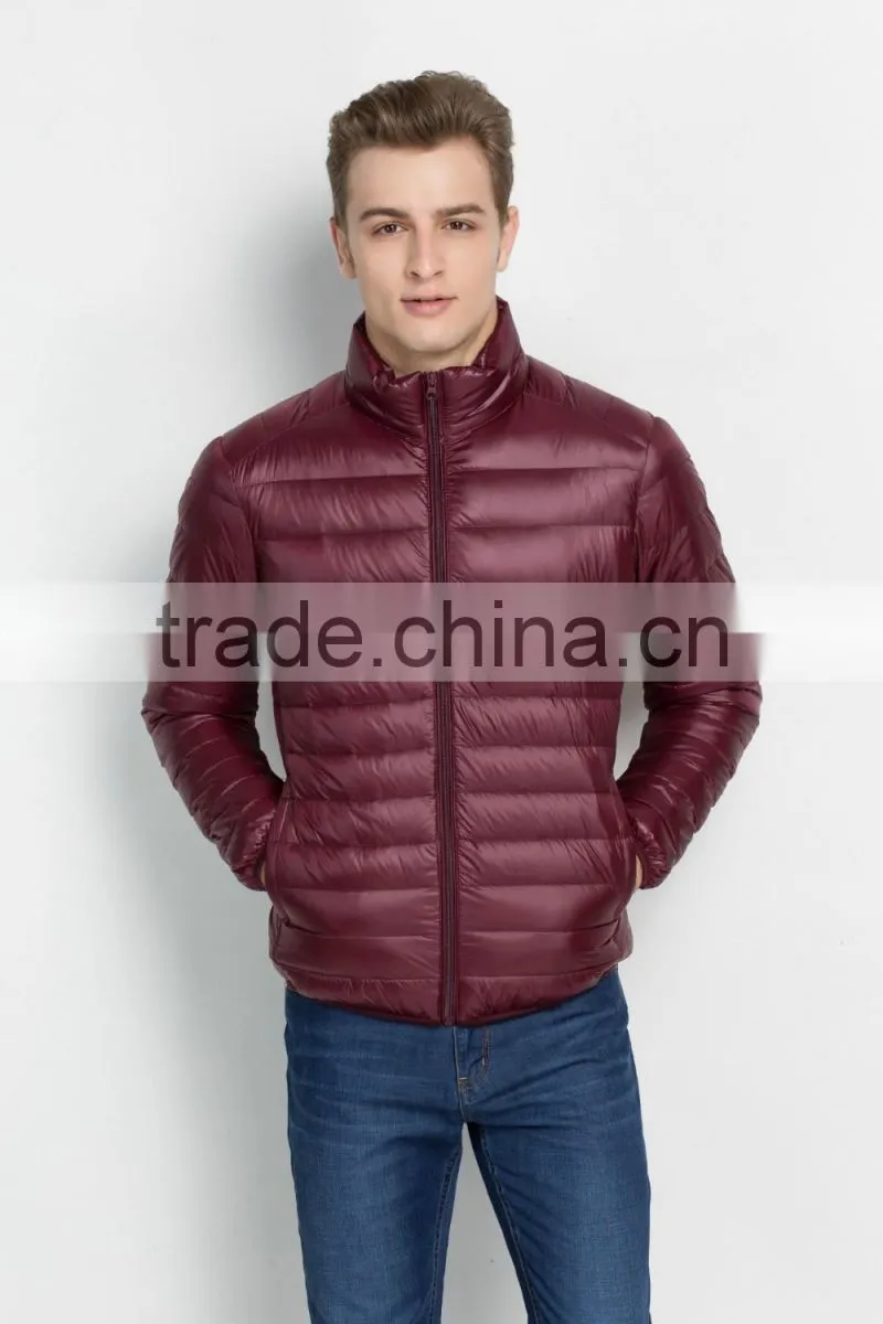 Men Winter Ultra Light Thin Down Feather Jacket