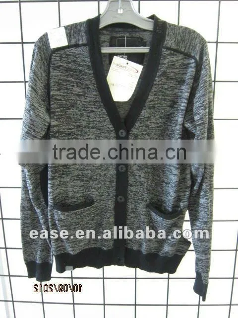 splicing color v -neck long sleeves men slimming knit sweater