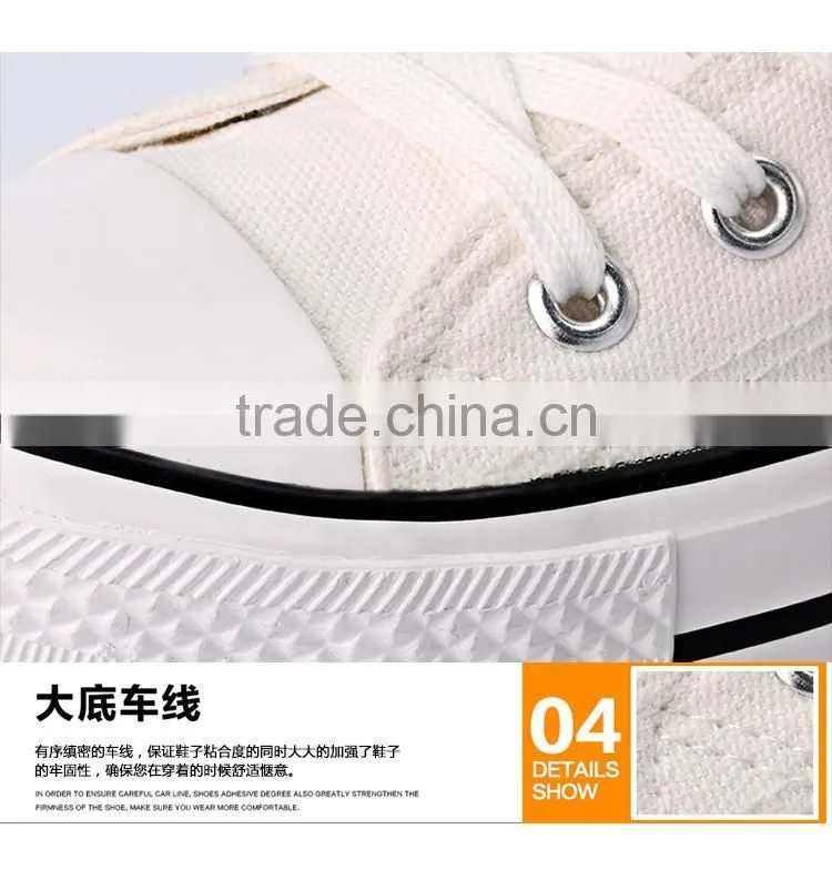 China High Ankle Durable Women Canvas Shoes