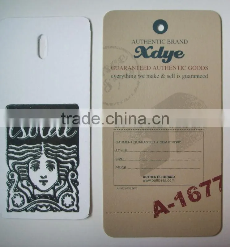 Customized jeans hang tag