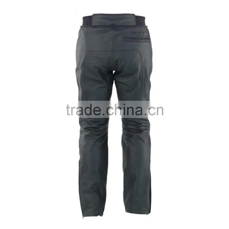 Black Motorcycle Pant/ Motorbike Leather PANT CE Armour to knee & hips