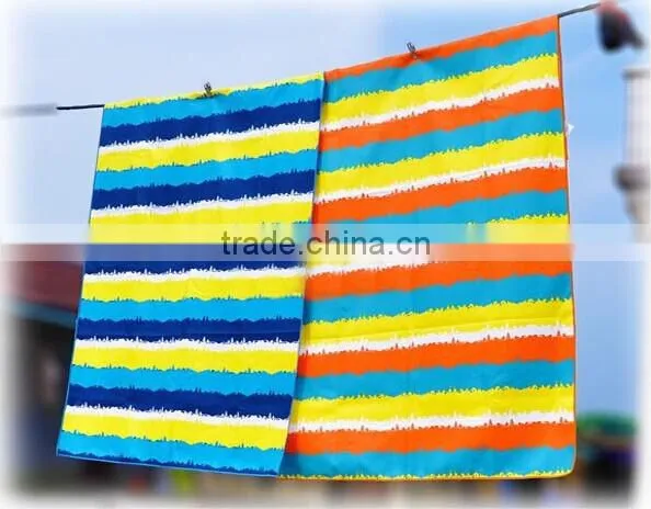 microfiber strip style beach towel printed