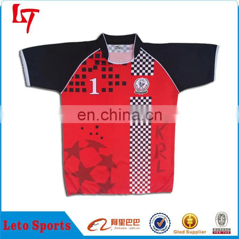 Men's Sublimation Blank Design Rugby Jersey With Fast Lead Time