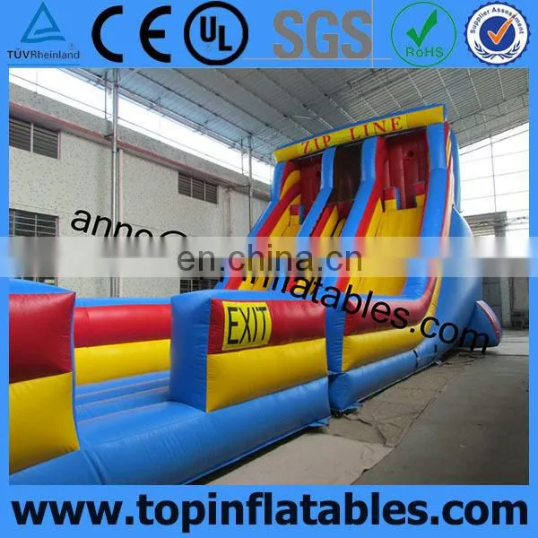 Adult and kids inflatable zip line obstacle course