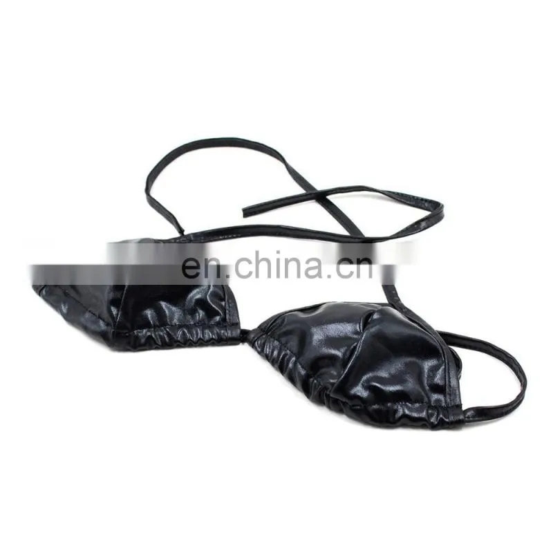 Open bust & crotchless sex teddy sex bondage lingerie leather sexy body harness