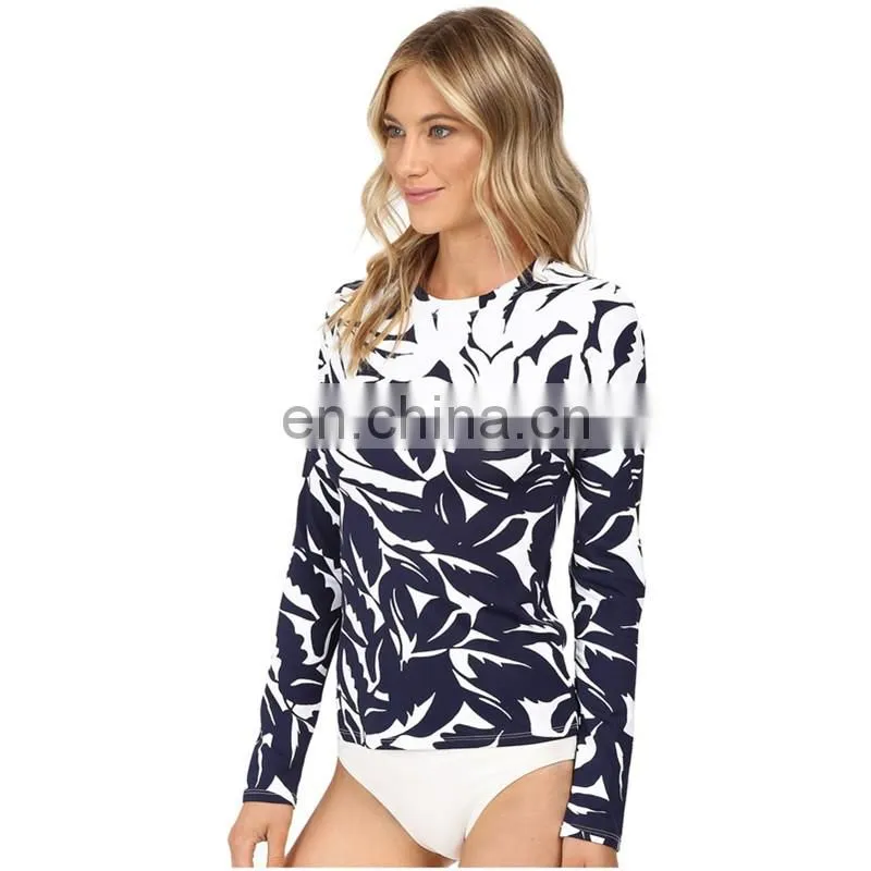 2017 OEM sublimation print rash guards ,blank, long sleeves rashguards for womens