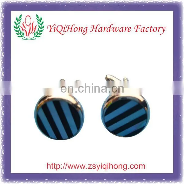 Custom stripe logo oval cufflink