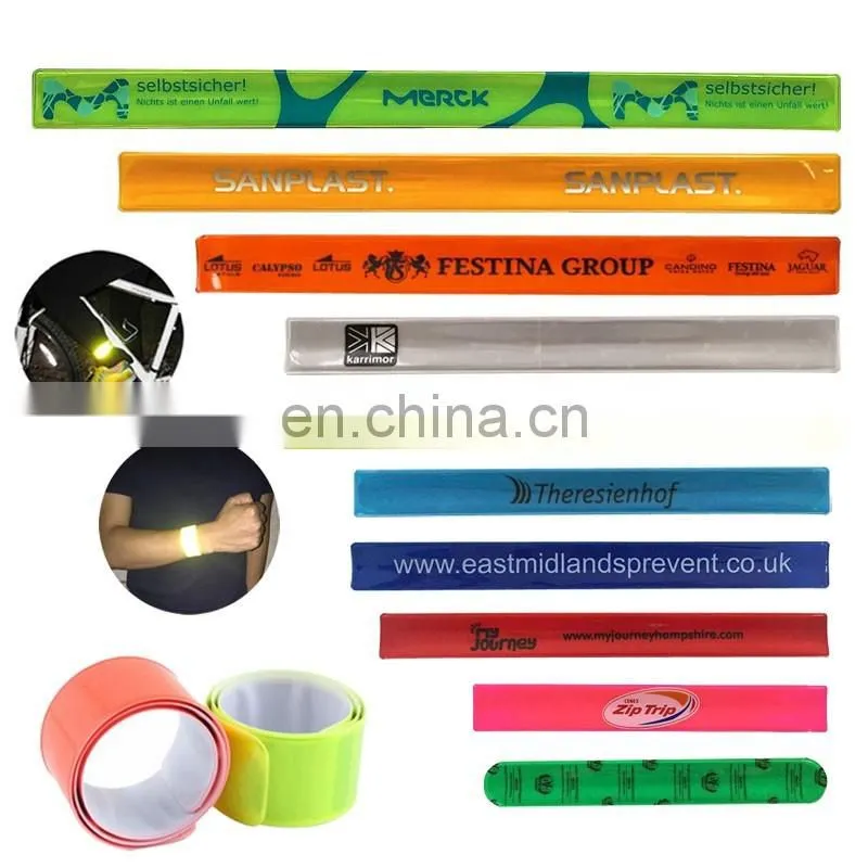 EN71 high visibility Reflective watch snap bracelet