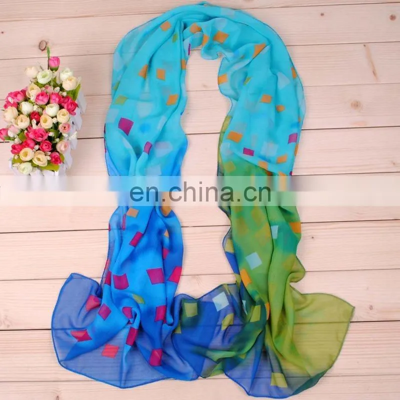 wholesale newly fancy lady's chiffon scarf made in china
