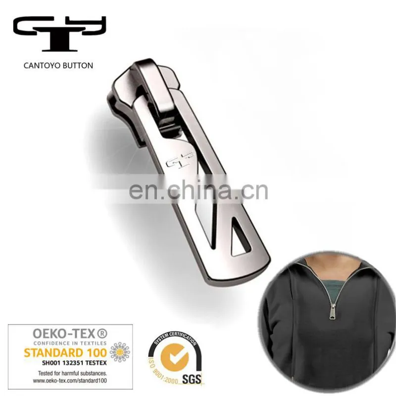 custom gold metal zipper puller with logo