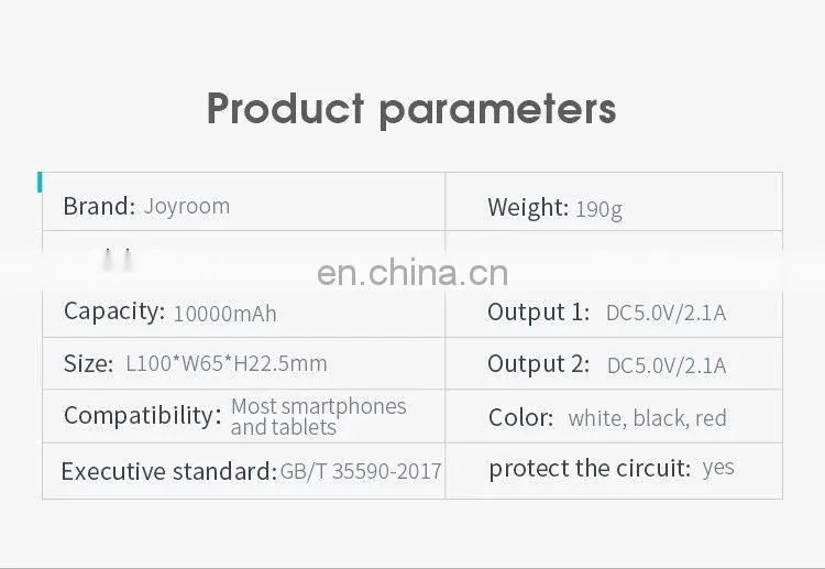 joyroom led 10000mah smart powerbank 10000 mah