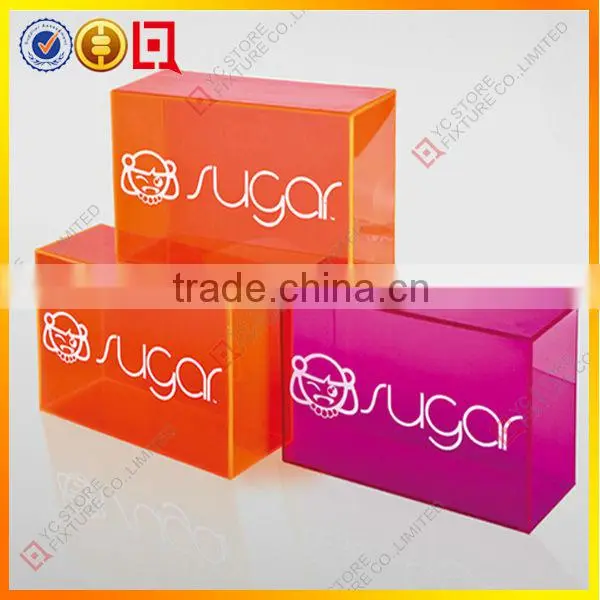 Acrylic Cube with silk screen priting logo