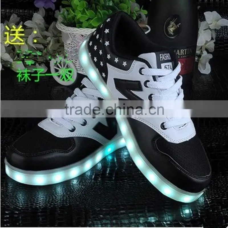 2016 new coolest seven color with usb adults led light running led shoes,hot sale led light running shoes