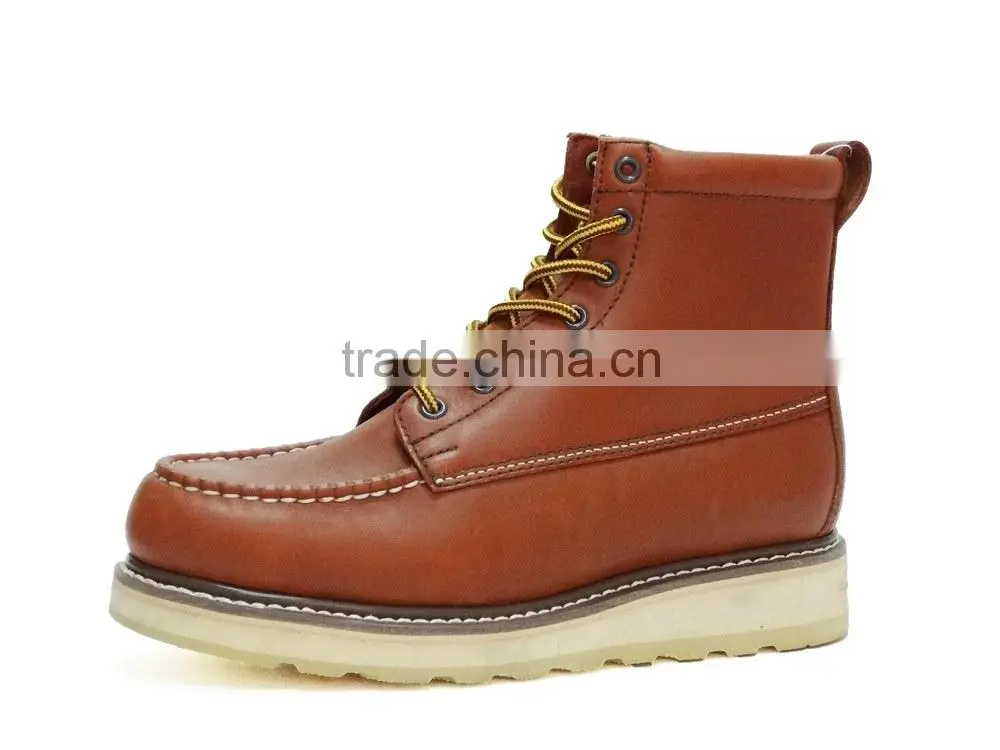 Goodyear Welt Moc Toe American Fashion Genuine Leather Casual Boots