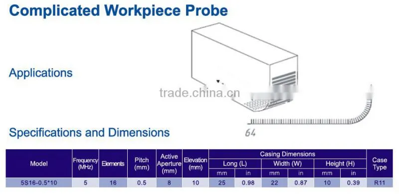 DOPPLER ultrasonic linear flexible phased array probe