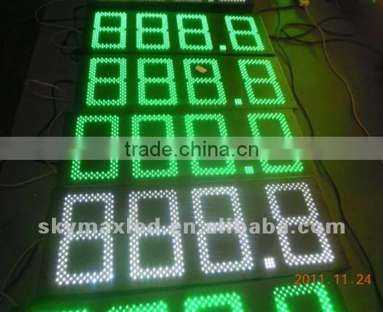 EPCU High Waterproof/Ultra brightness gas price sign display 7 Segment LED oil Price broad