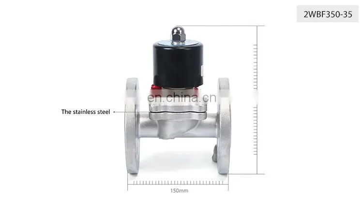 SNS 2WBF Series Liner Safety Floating Relief Pneumatic Control Valve Solenoid Valve With Stainless Steel Flange