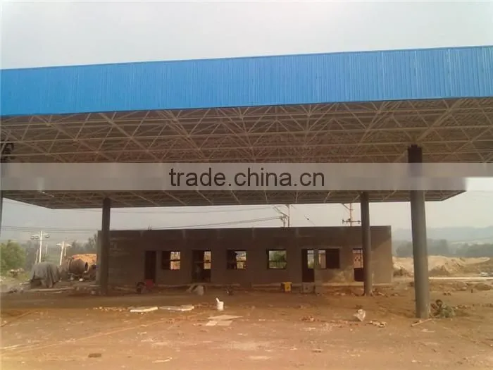 Stainless steel saving cost petrol station construction