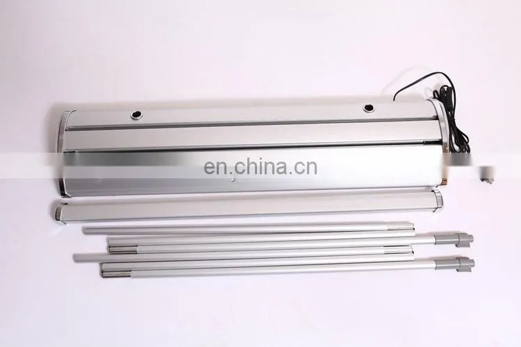 Electric Roll up banner stand ( aluminum+Magnet cover,3M tape,double oxford bag)