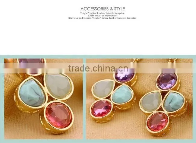 Alloy Jewel Candy Color Earrings