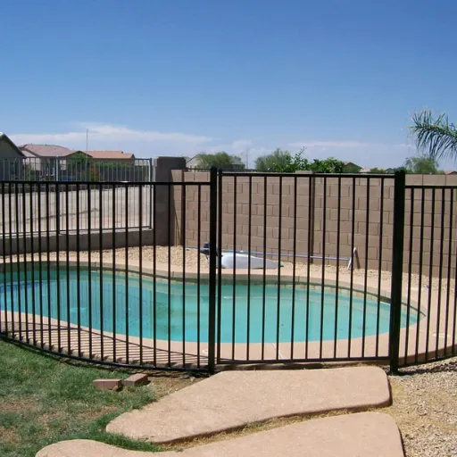 wrought iron pool fence
