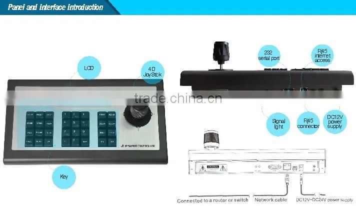 Security System High Speed Dome IP PTZ Camera CCTV 4D Network Keyboard Controller