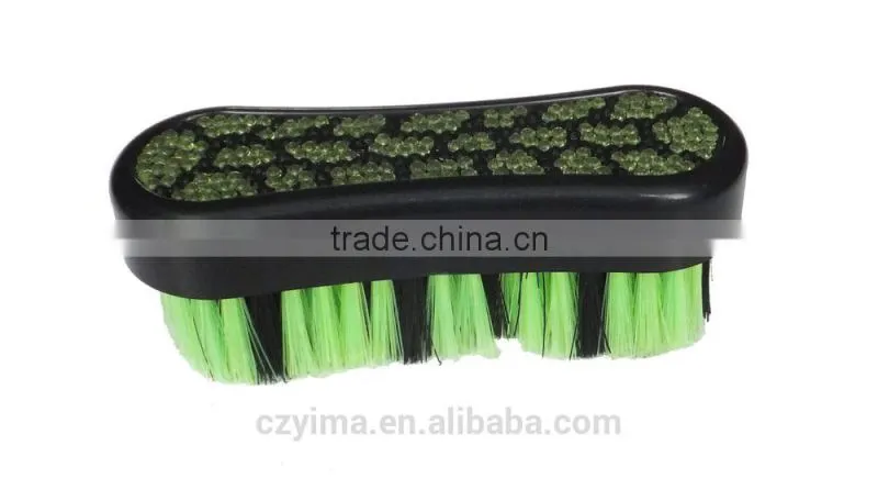 Hot! bling horse face brush with green turtle pattern/rhinestone
