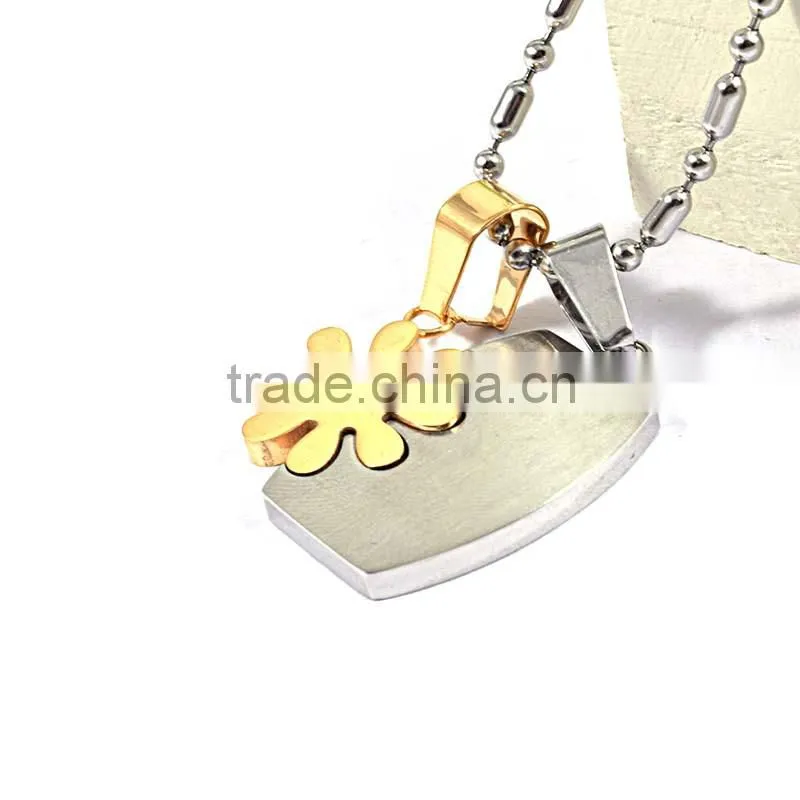 Pendants Or Charms Jewelry Type Couples Stainless Steel Pendant Flower Pendant Steel