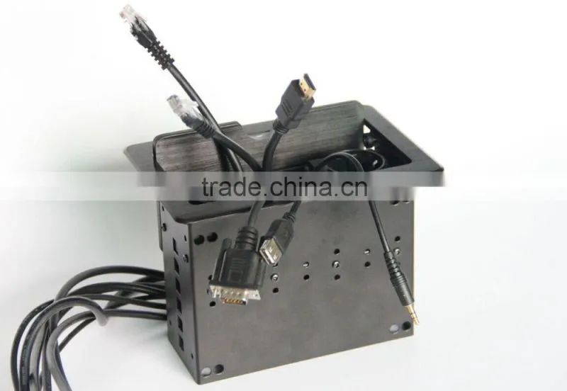 BW Office Table Desktop In Desk USB Hub/Aluminum Tabletop Cable Cubby